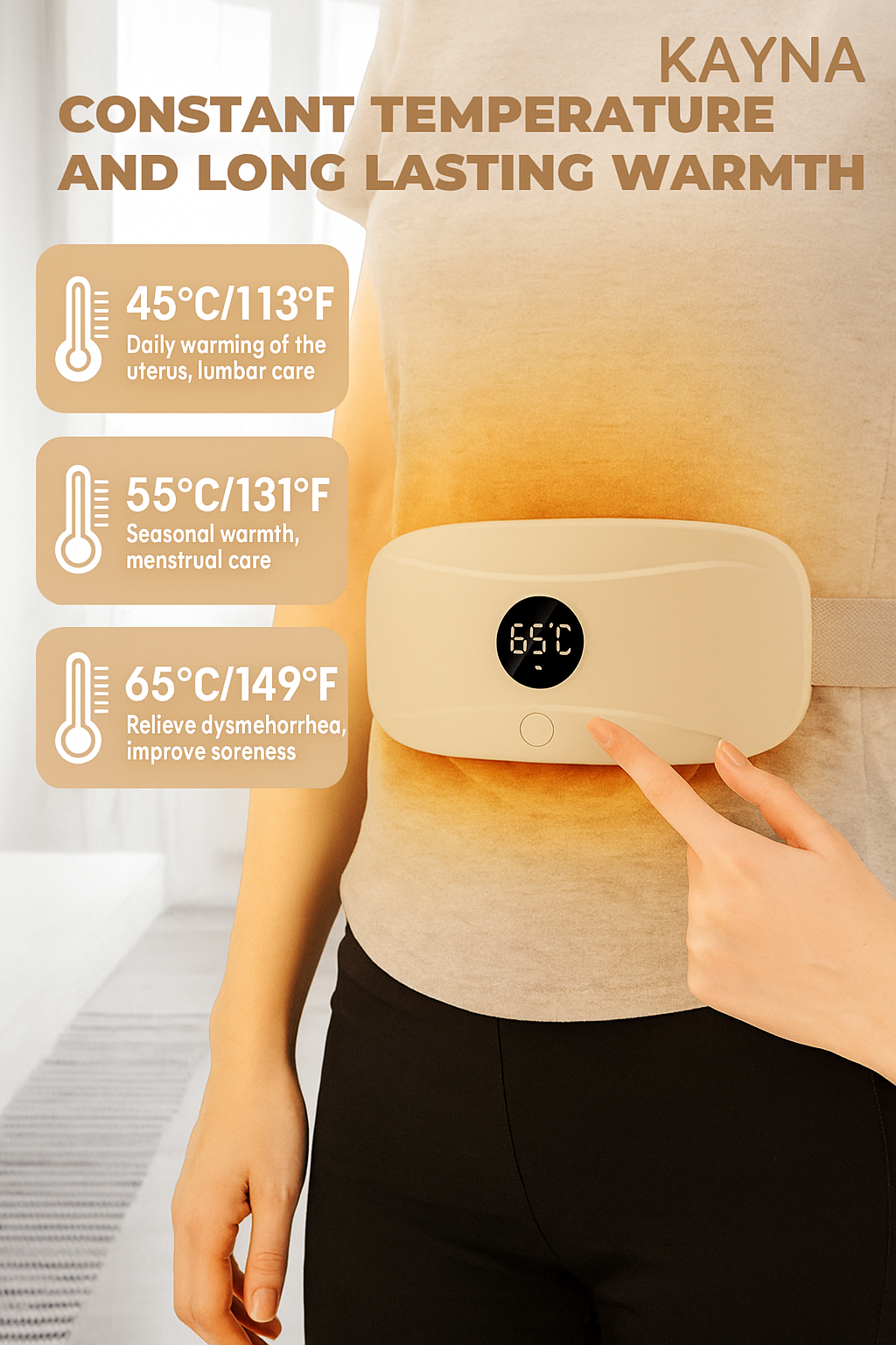 KAYNA™ THERMA Belt – Relief. Anytime. Anywhere.